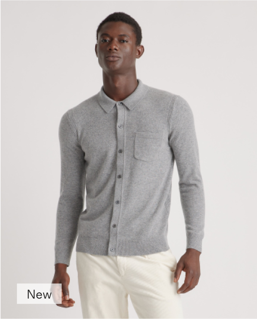 Mongolian Cashmere Button Down Sweater