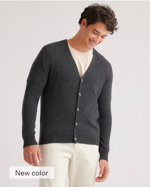 Mongolian Cashmere Cardigan Sweater