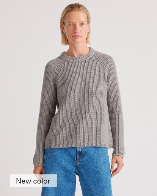 100% Organic Cotton Fisherman Crew Sweater