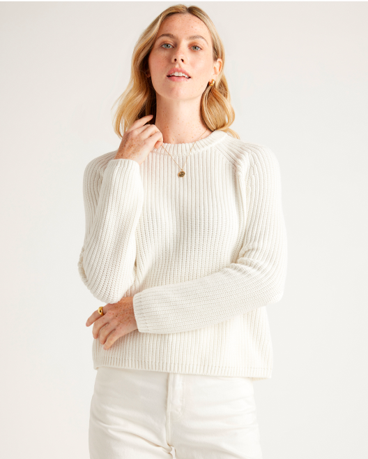 100% Organic Cotton Fisherman Crew Sweater