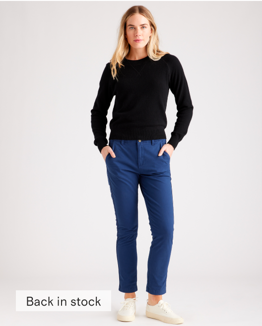 Stretch Cotton Twill Girlfriend Chino Pants