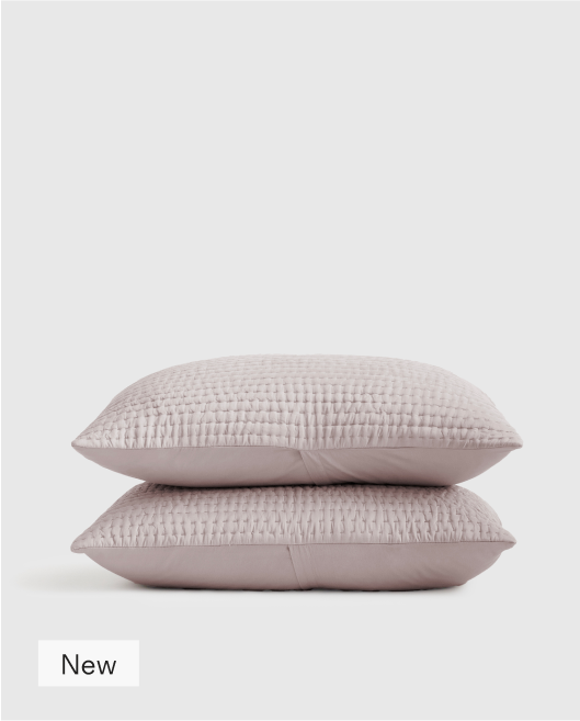 Washed Silk Pick Stitch Sham Set