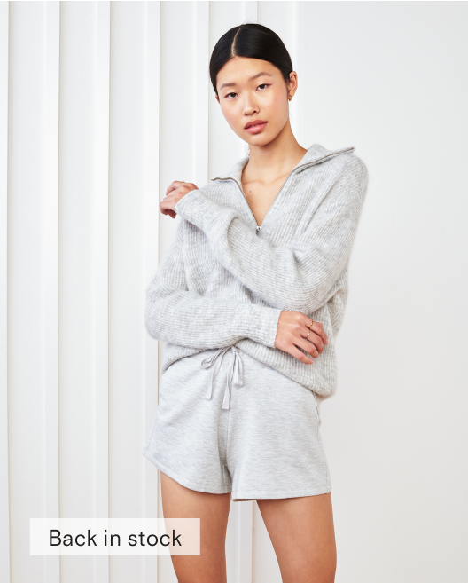 Baby Alpaca-Wool Quarter Zip