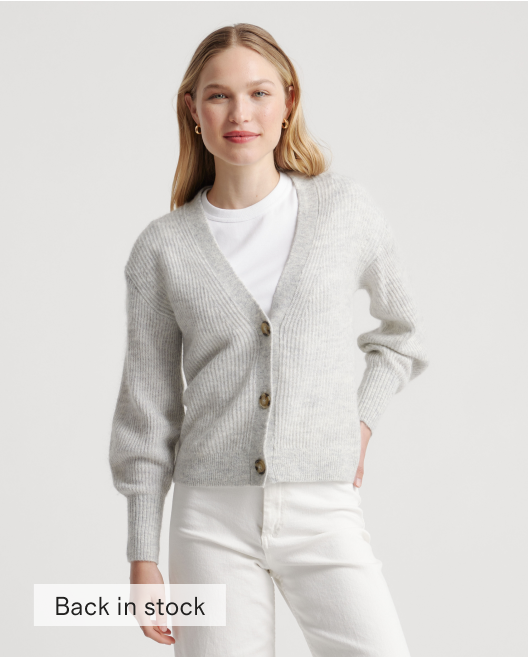 Baby Alpaca-Wool Cropped Cardigan