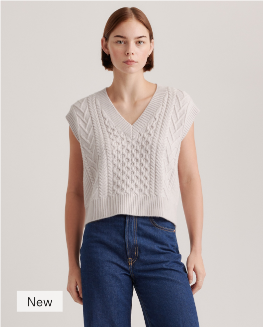 Australian Merino Wool Cable Sweater Vest 