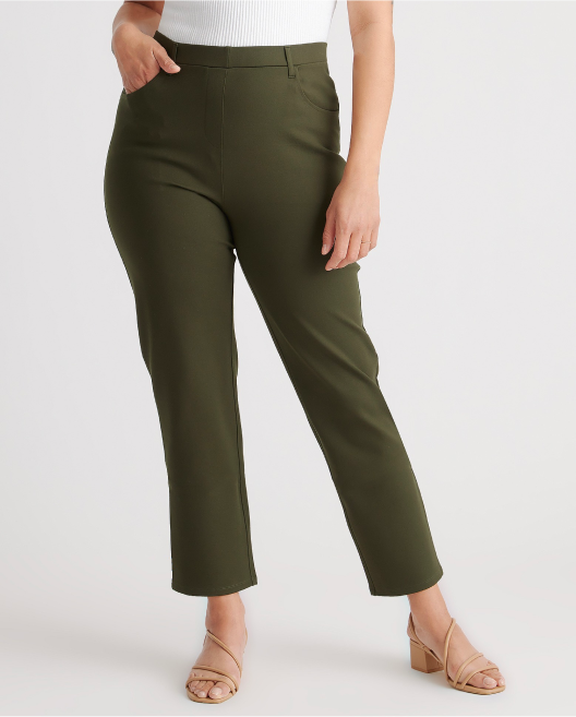 Ultra-Stretch Ponte Straight Leg 4-Pocket Pant 