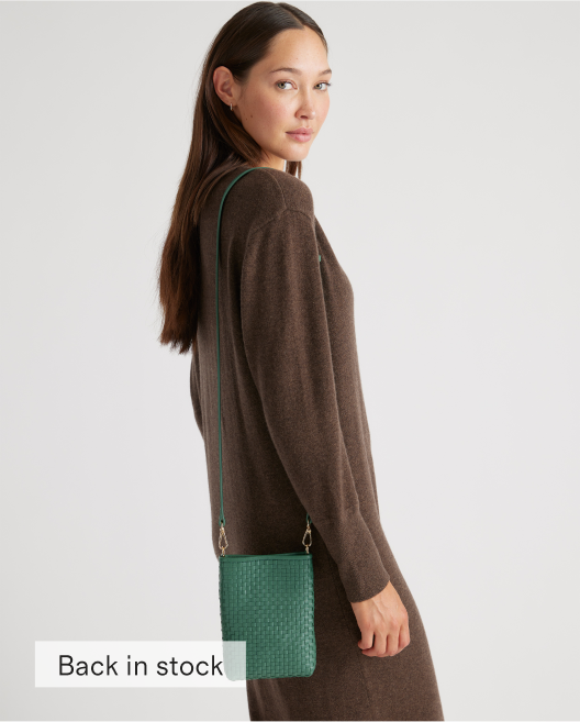 Italian Leather Handwoven Phone Crossbody