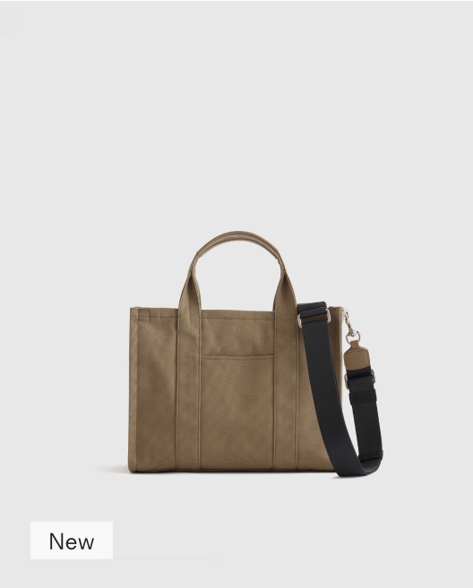 100% Organic Canvas Small Crossbody Tote