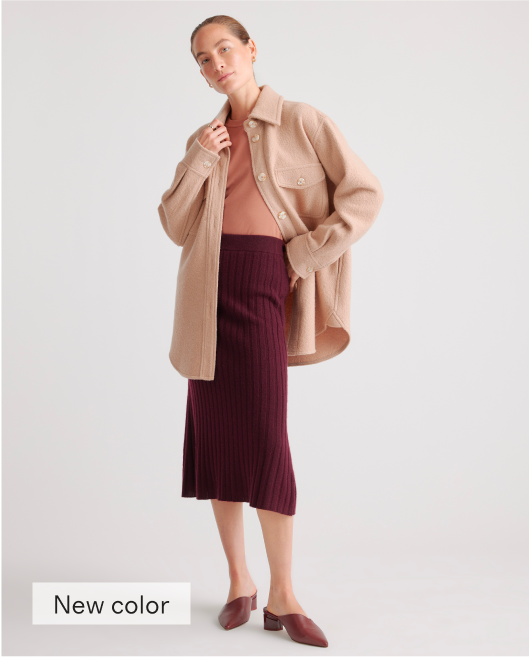 Mongolian Cashmere Midi Skirt