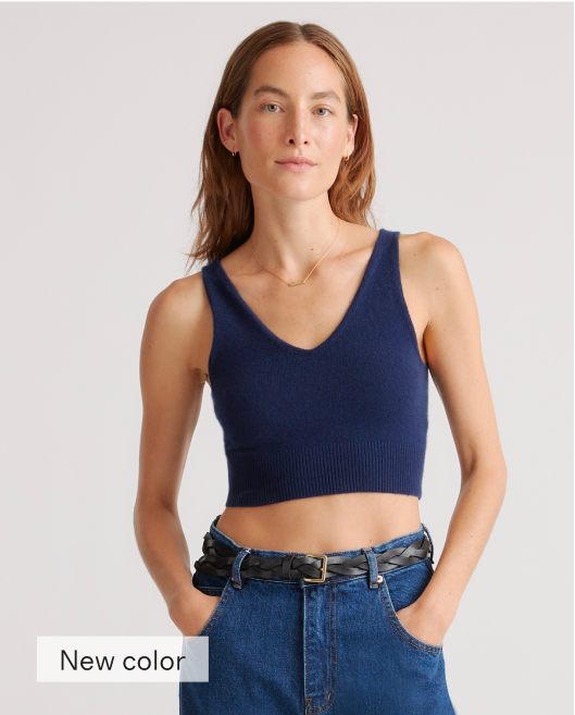 Mongolian Cashmere Cropped Tank