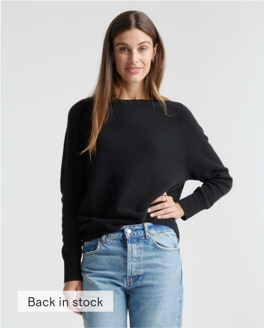 Mongolian Cashmere Boatneck Sweater