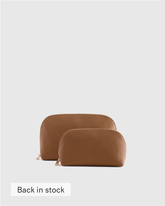 Italian Leather Pouch Travel Set