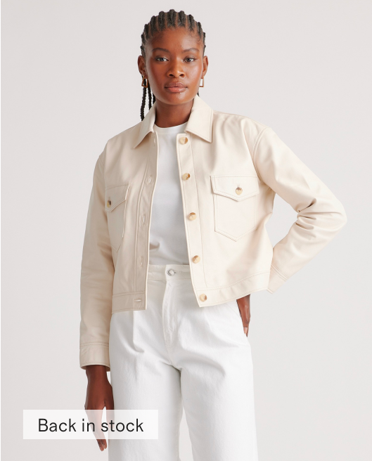 100% Leather Cropped Jacket