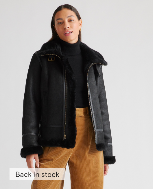 100% Shearling Bomber Jacket