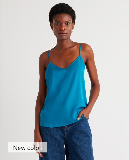 Washable Stretch Silk V-Neck Cami