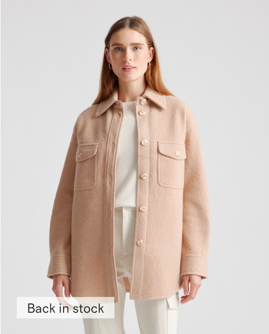 100% Merino Wool Shirt Jacket