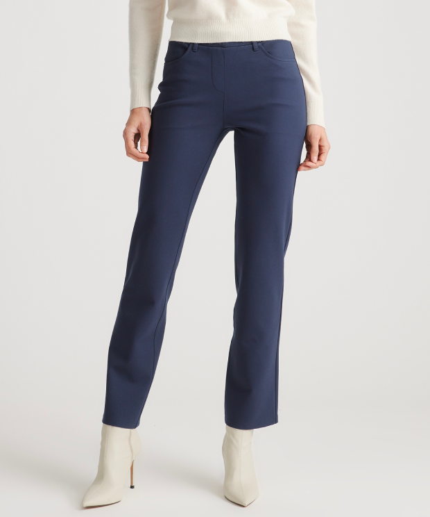 Ultra-Stretch Ponte Straight Leg 4-Pocket Pant