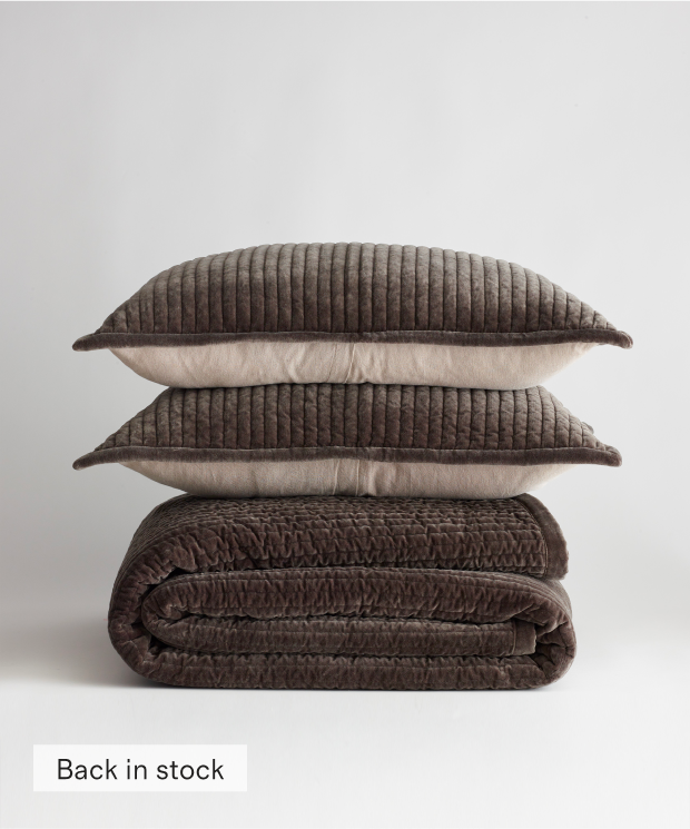 Cotton Velvet Channel Quilt Set