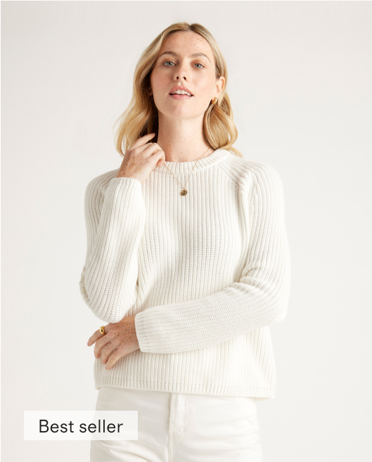 100% Organic Cotton Fisherman Crew Sweater