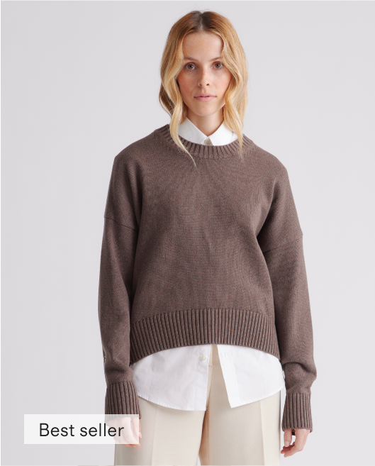 100% Organic Cotton Boyfriend Crew Sweater
