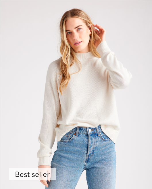 100% Organic Cotton Mockneck Sweater 
