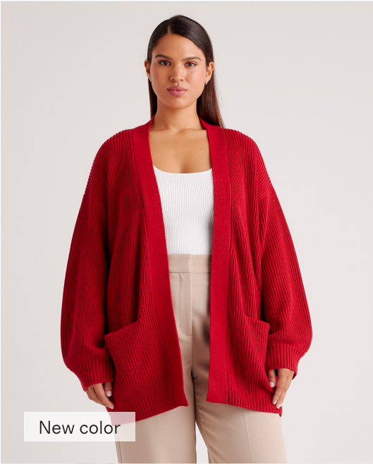 100% Organic Cotton Oversized Cardigan