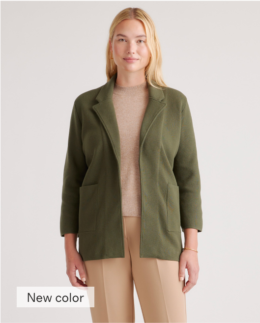 100% Organic Cotton Knit Blazer 