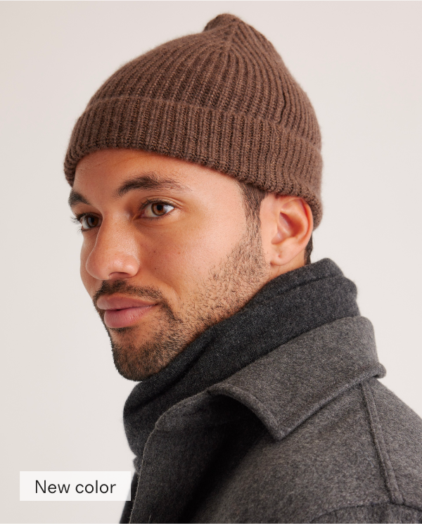 Mongolian Cashmere Ribbed Beanie