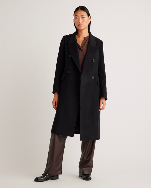Italian Wool Double-Breasted Coat