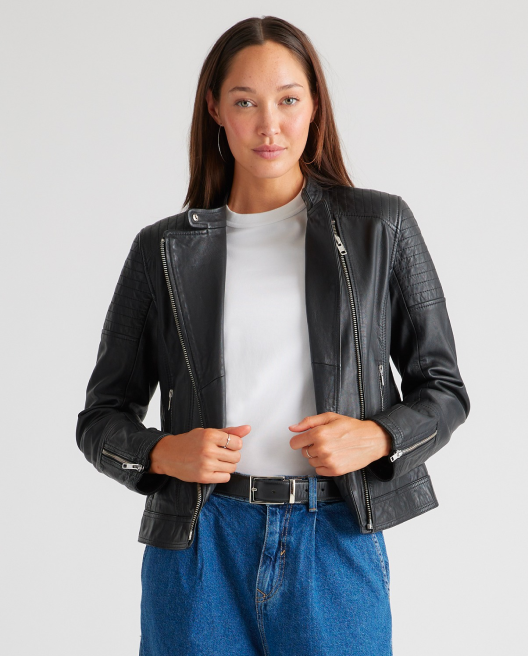 100% Leather Café Racer Jacket