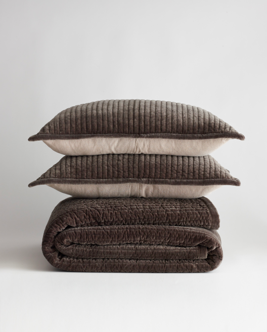 Cotton Velvet Channel Quilt Set