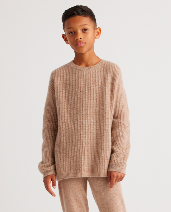 Washable Cashmere Fisherman Tunic Sweater