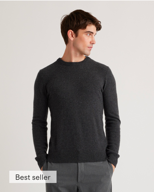 Men’s Mongolian Cashmere Crewneck Sweater