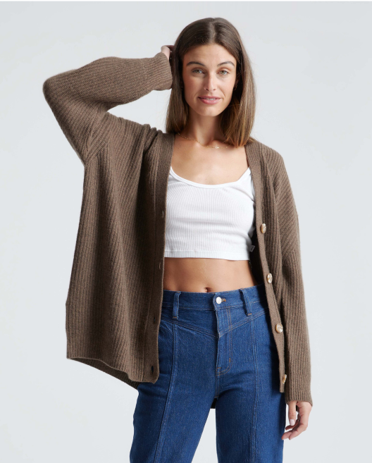 Women’s Mongolian Cashmere Oversized Cardigan Sweater 