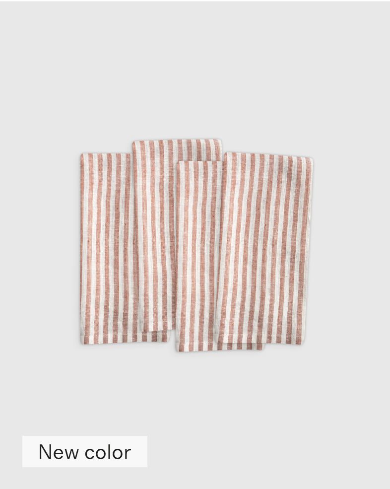 European Linen Stripe Napkins