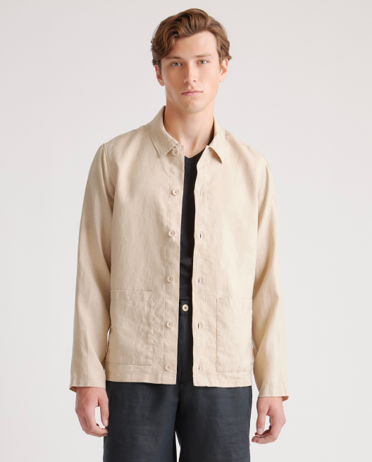 100% European Linen Shirt Jacket