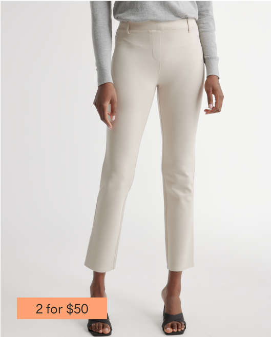 Ultra-Stretch Ponte Straight Leg Pant