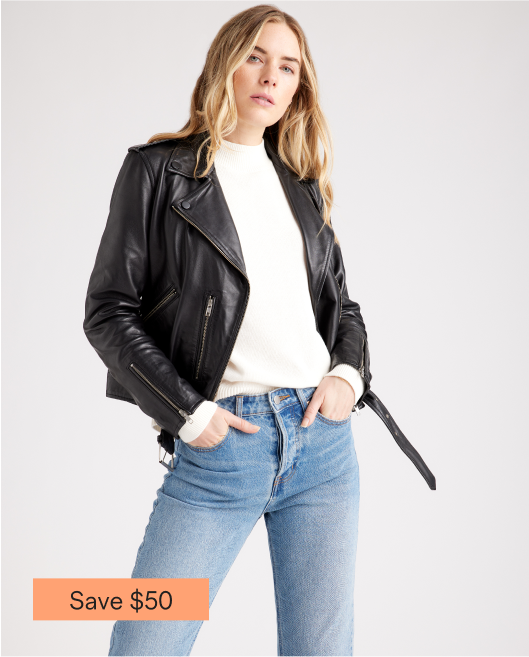 100% Leather Motorcycle Jacket
