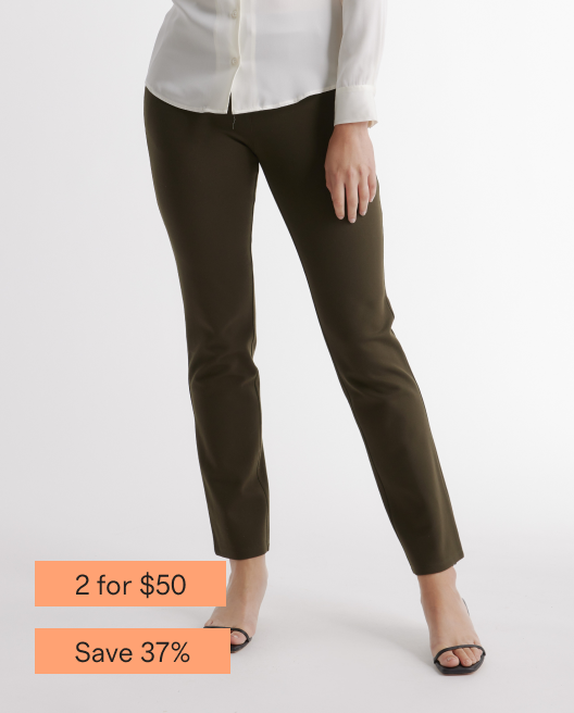 Ultra-Stretch Ponte Straight Leg Pant