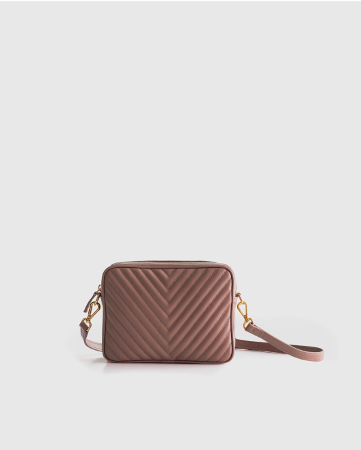 Italian Leather Quilted Crossbody Bag