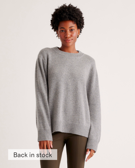 Mongolian Cashmere Oversized Crewneck Sweater