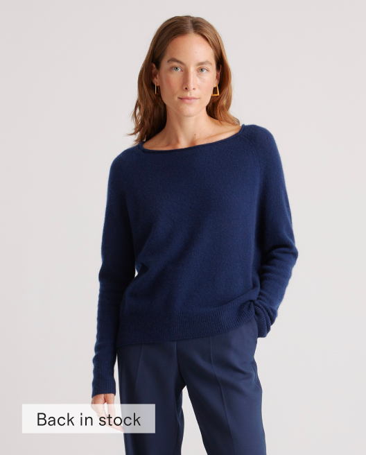 Mongolian Cashmere Boatneck Sweater