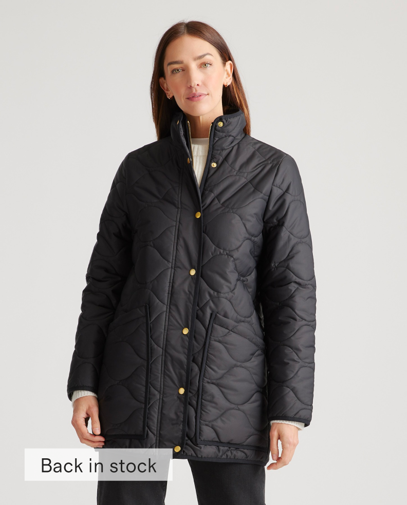 Featherless Quilted Long Puffer Jacket