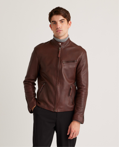 100% Leather Café Racer Jacket