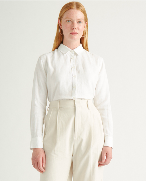 100% European Linen Long Sleeve Shirt