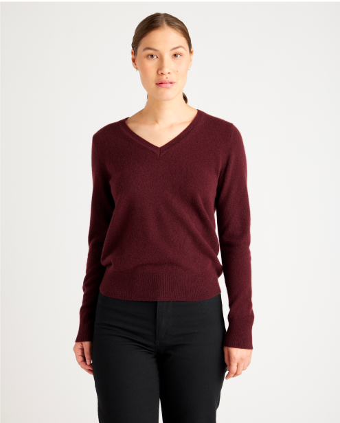 Mongolian Cashmere V-Neck Sweater