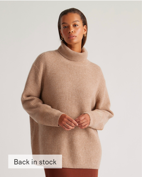 Mongolian Cashmere Fisherman Turtleneck Sweater