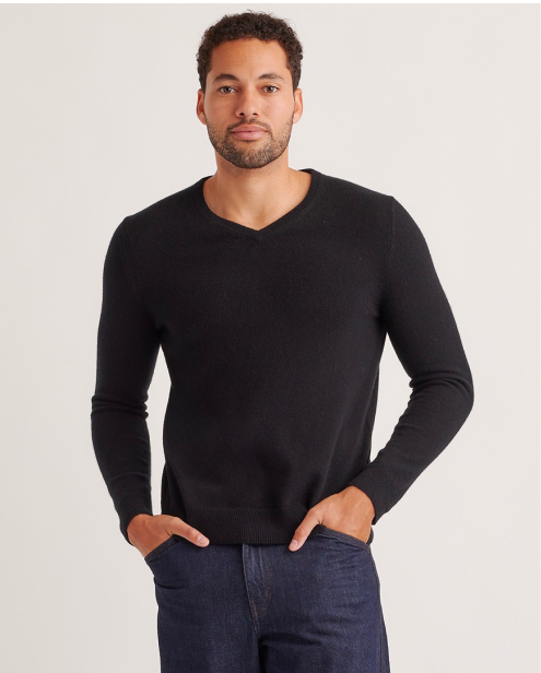 Mongolian Cashmere V-Neck Sweater