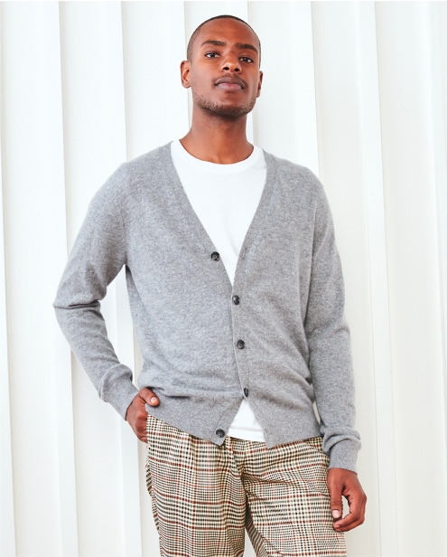 Mongolian Cashmere Cardigan Sweater