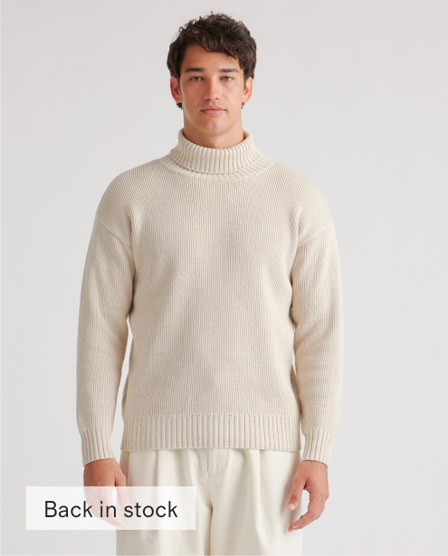 100% Organic Cotton Turtleneck Sweater